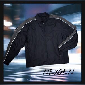 NexGen Men's 'Racer' Black and Grey Textile
Motorcycle Jacket